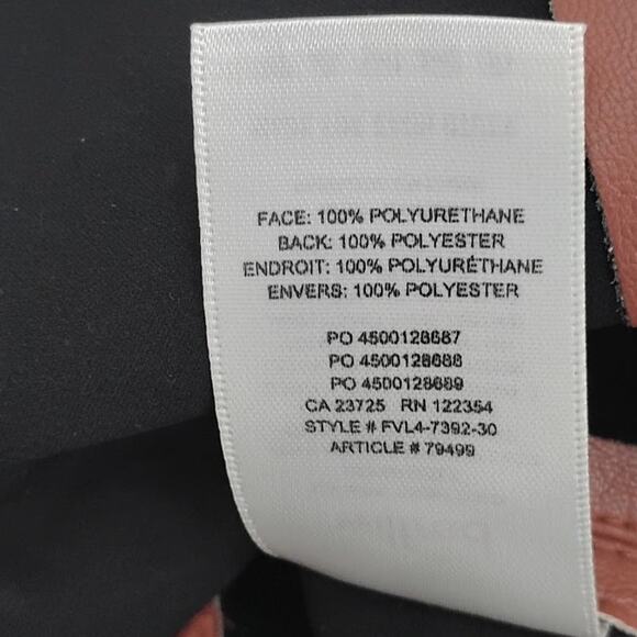 Aritzia Wilfred Patio Skirt Vegan Leather Mini Brown Slit Lined 79499 Size 0 - Picture 4 of 4